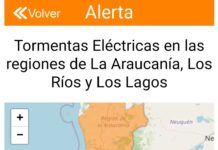 Alerta meteorológica: Emiten aviso por tormentas eléctricas para tres regiones del sur del país