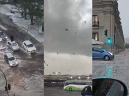 Caos en la capital: Tormenta inédita con lluvia, granizo y un histórico tornado paraliza a Santiago